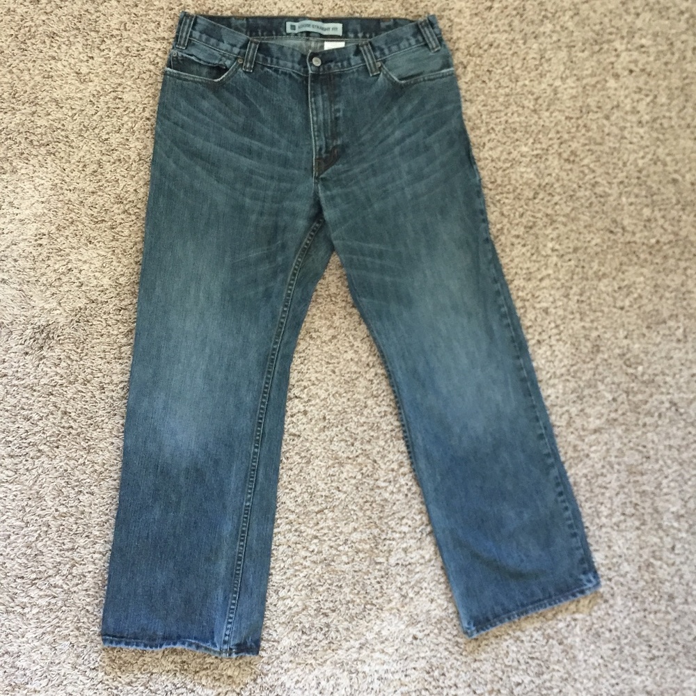 Gap Loose Straight Fit Medium Wash Jeans 36 x 32